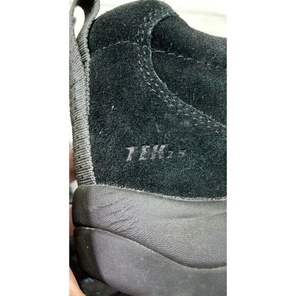 L.L. Bean Black Moc Suede Shoes Mens 9 Snow Vibram Tek 2.5 Arctic Grip Primaloft - Picture 10 of 12